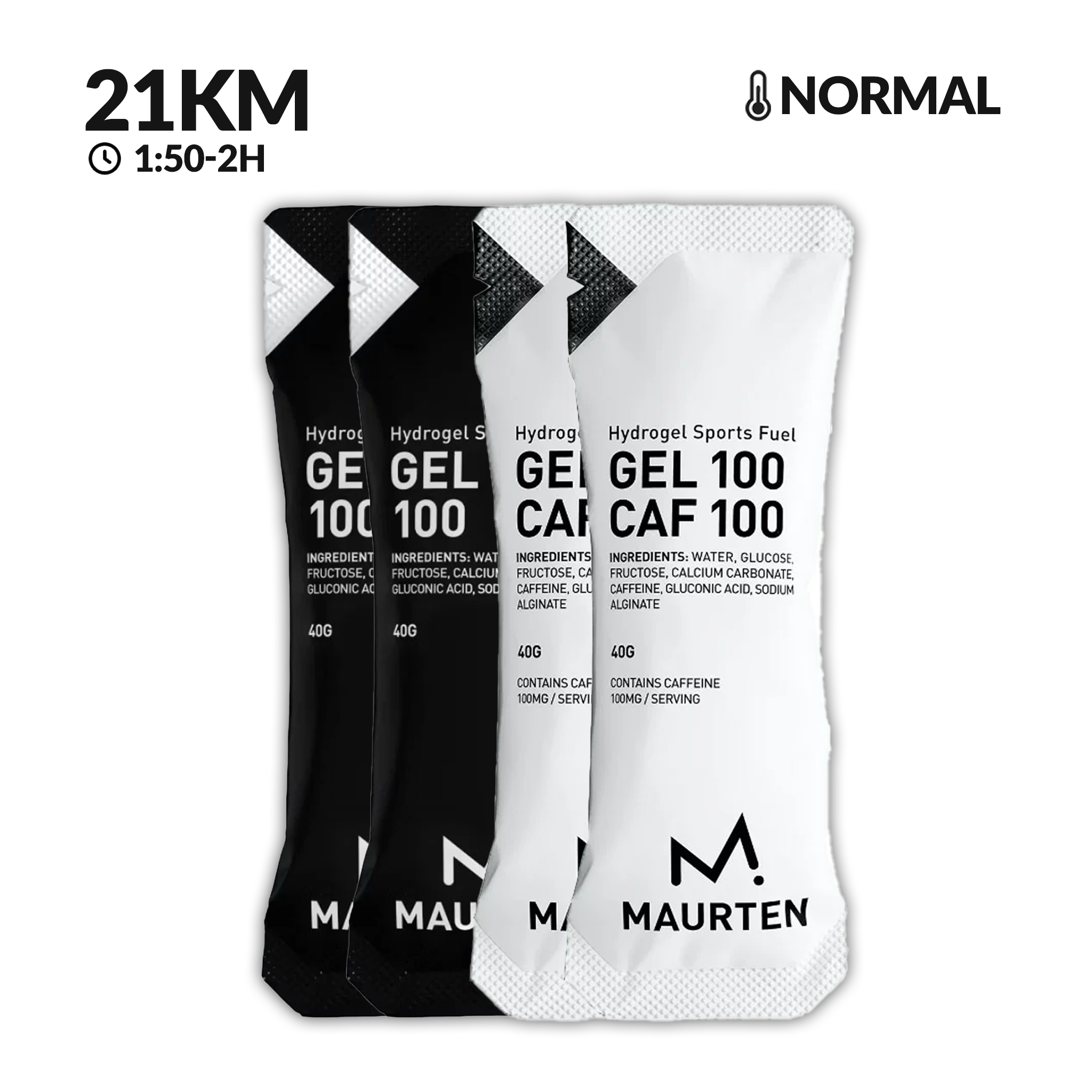 Pack Maurten 21K MMB 1:50H - 2:00H